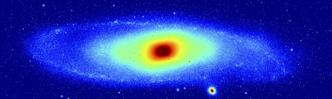 Stellar mass surface density in M31. Credit: S. Rahmani